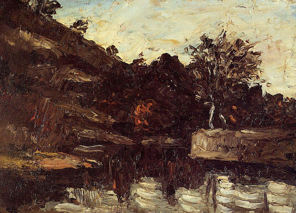 Paul Cezanne Bend in the River, 1865-68 oil painting reproduction