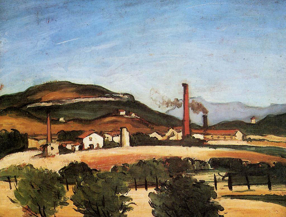 Paul Cezanne Factories Near Mont de Cengle, 1869-70 oil painting reproduction
