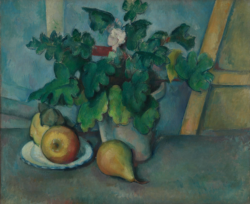 Paul Cezanne Pot of Primroses and Fruit, 1888-90 oil painting reproduction