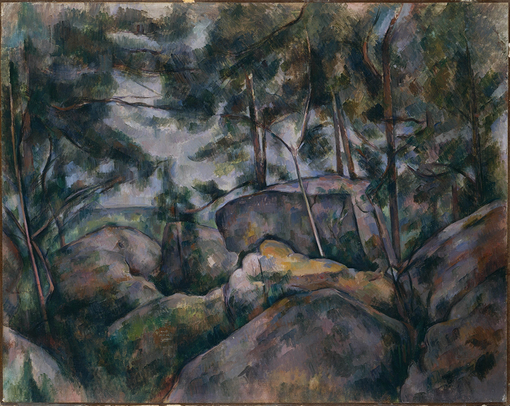 Paul Cezanne Rocks in the Fountainebleau Forest, 1893 oil painting reproduction