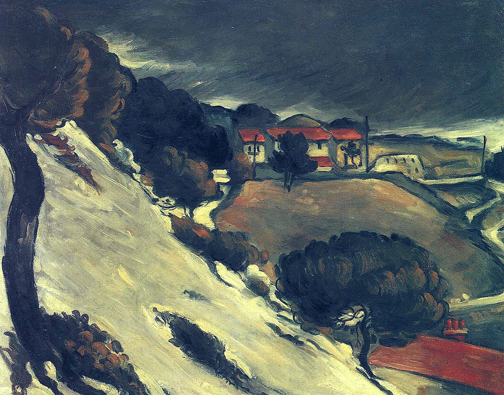 Paul Cezanne Snowmelt in L'Estaque, 1870 oil painting reproduction