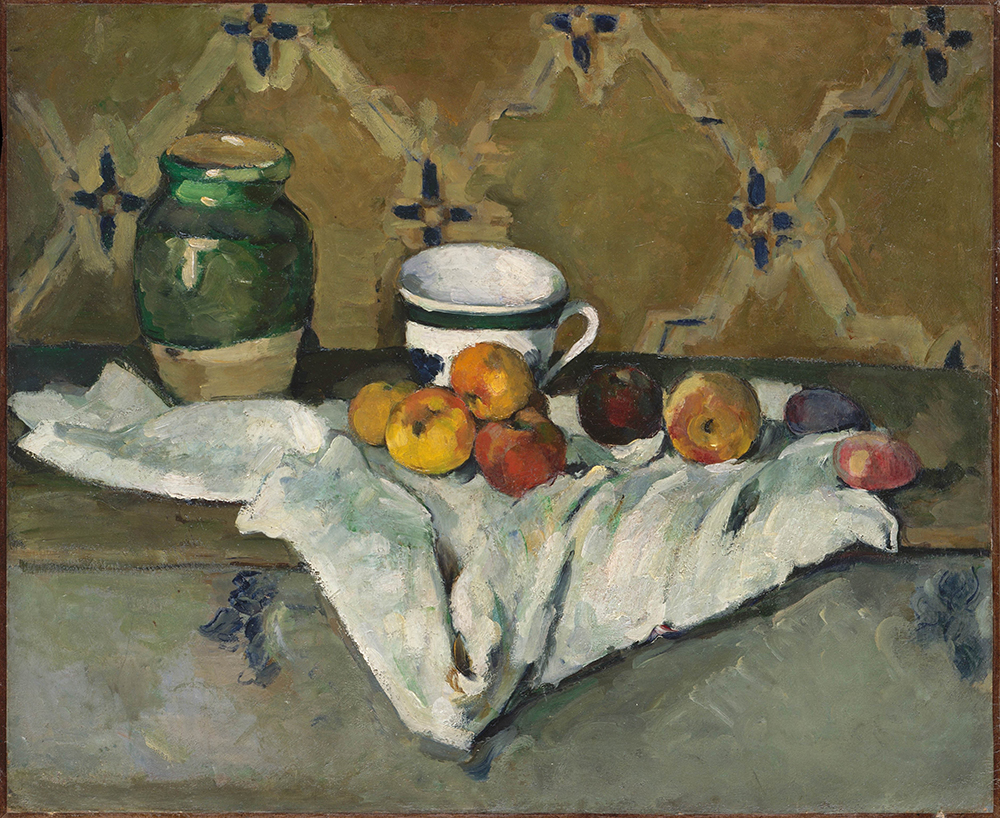 Paul Cezanne Still Life with Jar, Cup, and Apples, 1877 oil painting reproduction