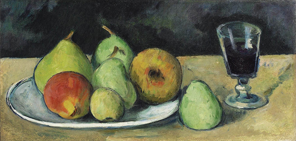 Paul Cezanne Still Life with Pears and Glass, 1879-80 oil painting reproduction