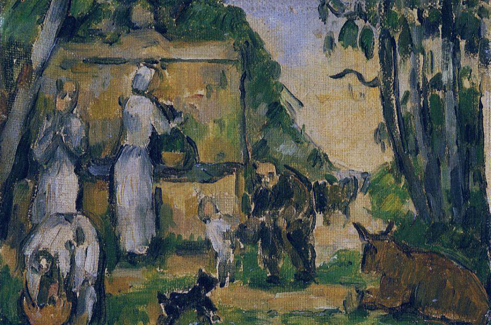 Paul Cezanne The Fountain, 1876-77 oil painting reproduction