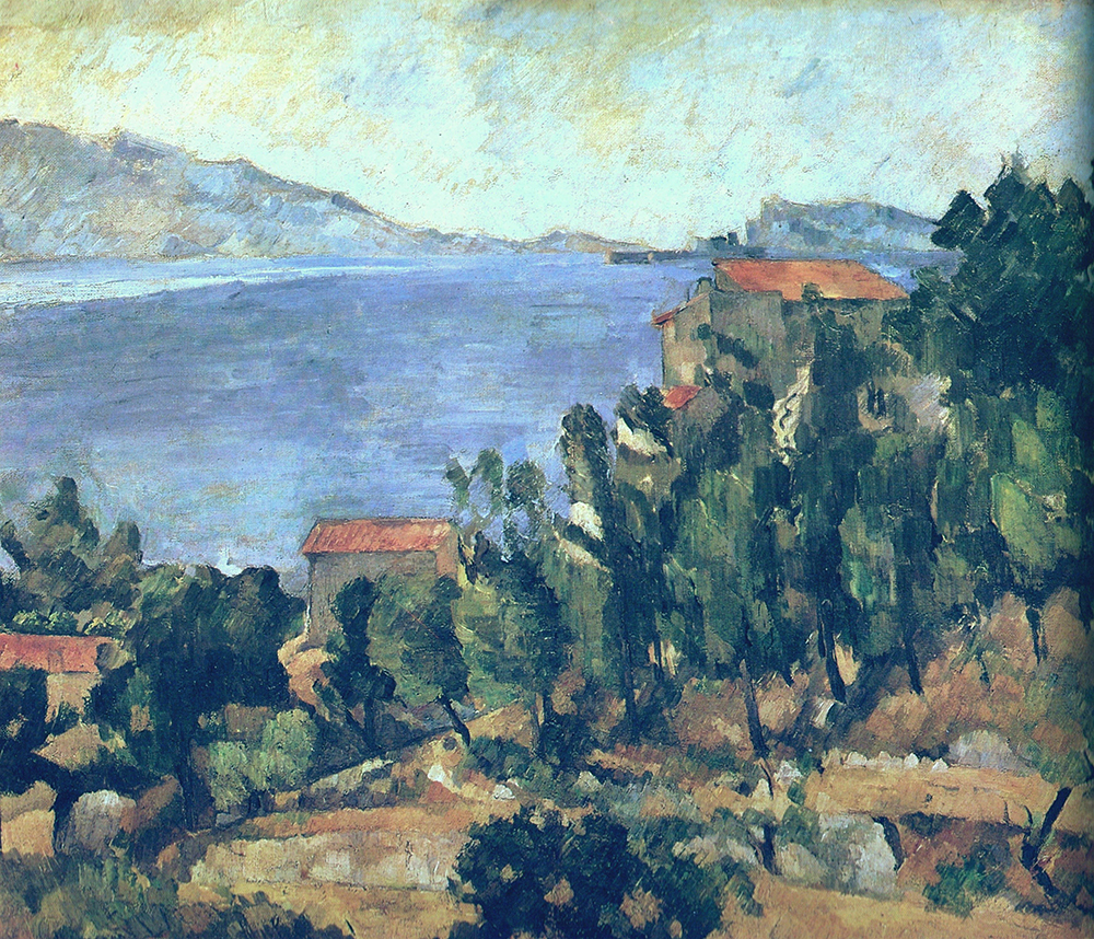 Paul Cezanne The Gulf of Marseille and Mountain, 1882-86 oil painting reproduction