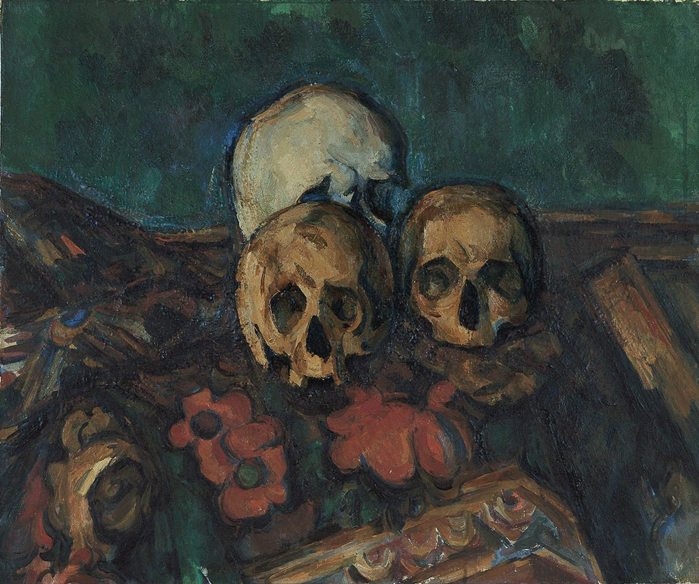 Paul Cezanne Three Skulls on an Oriental Rug, 1904 oil painting reproduction