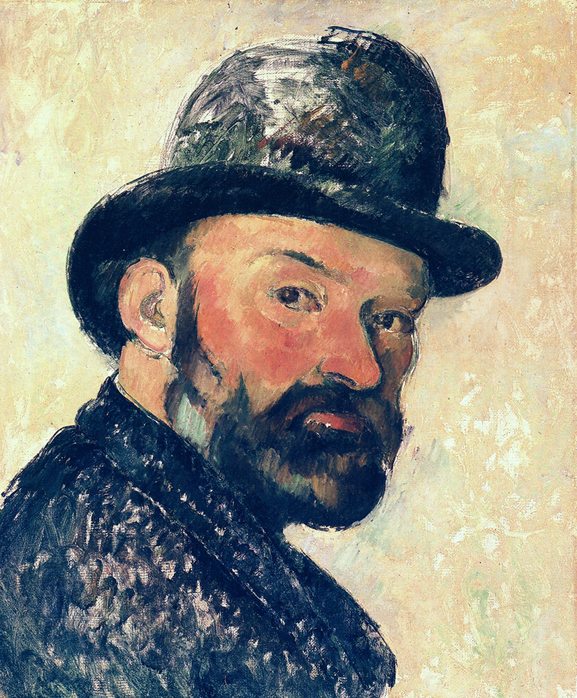 Paul Cezanne Self Portrait in a Felt Hat, 1892 oil painting reproduction