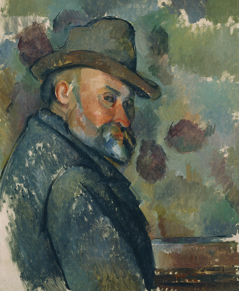 Paul Cezanne Self Portrait in a Felt Hat, 1894 oil painting reproduction