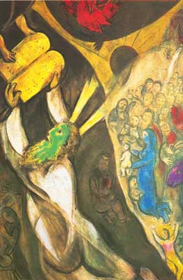 Marc Chagall Moses Receiving the Tablets oil painting reproduction