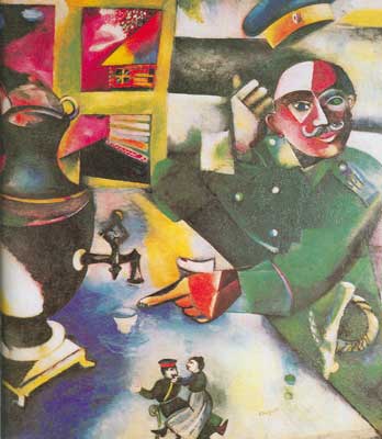 Marc Chagall The Soldier Drinks oil painting reproduction