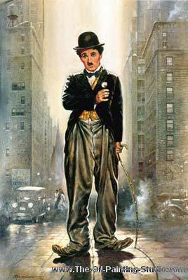  Movie Art - Movie Star Portraits - Charlie Chaplin painting for sale Chap1