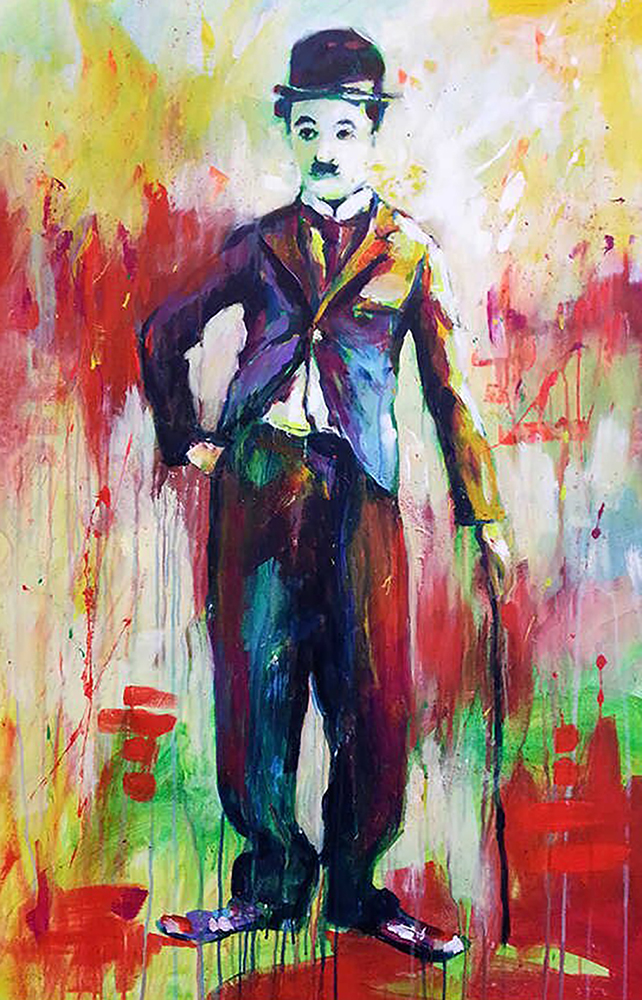  Movie Art - Movie Star Portraits - Charlie Chaplin Graffiti 2 painting for sale Chap3