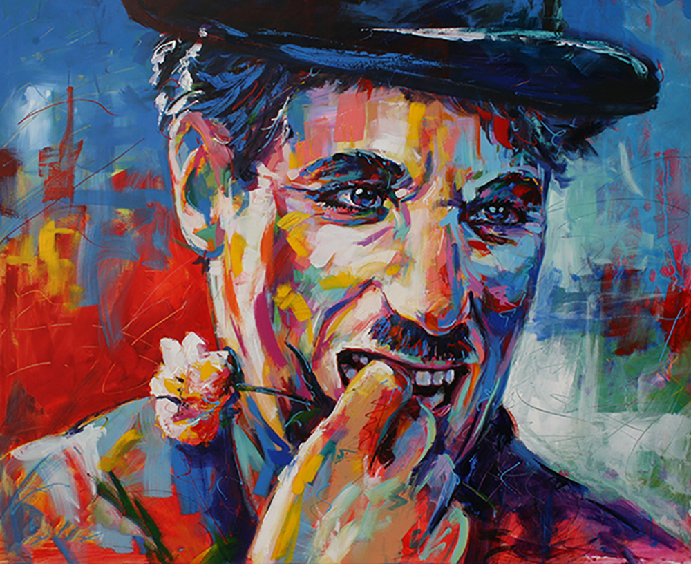  Movie Art - Movie Star Portraits - Charlie Chaplin Graffiti 4 painting for sale Chap5