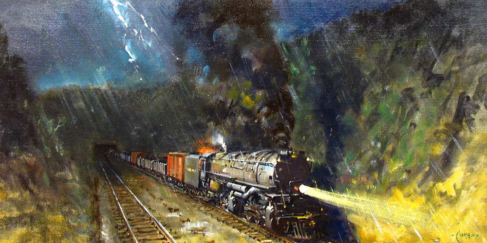 Transport Art - Railroad Art - Big Boy on Sherman Hill painting for sale Cuneo9