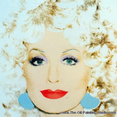 Pop and Rock Portraits - Pop - Dolly Parton painting for sale Dolly1