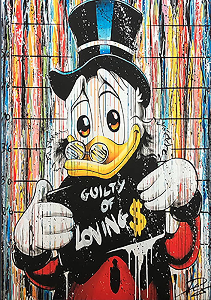 Comic Book Heroes Art - Scrooge McDuck - Scrooge McDuck Guilty painting for sale Duck3