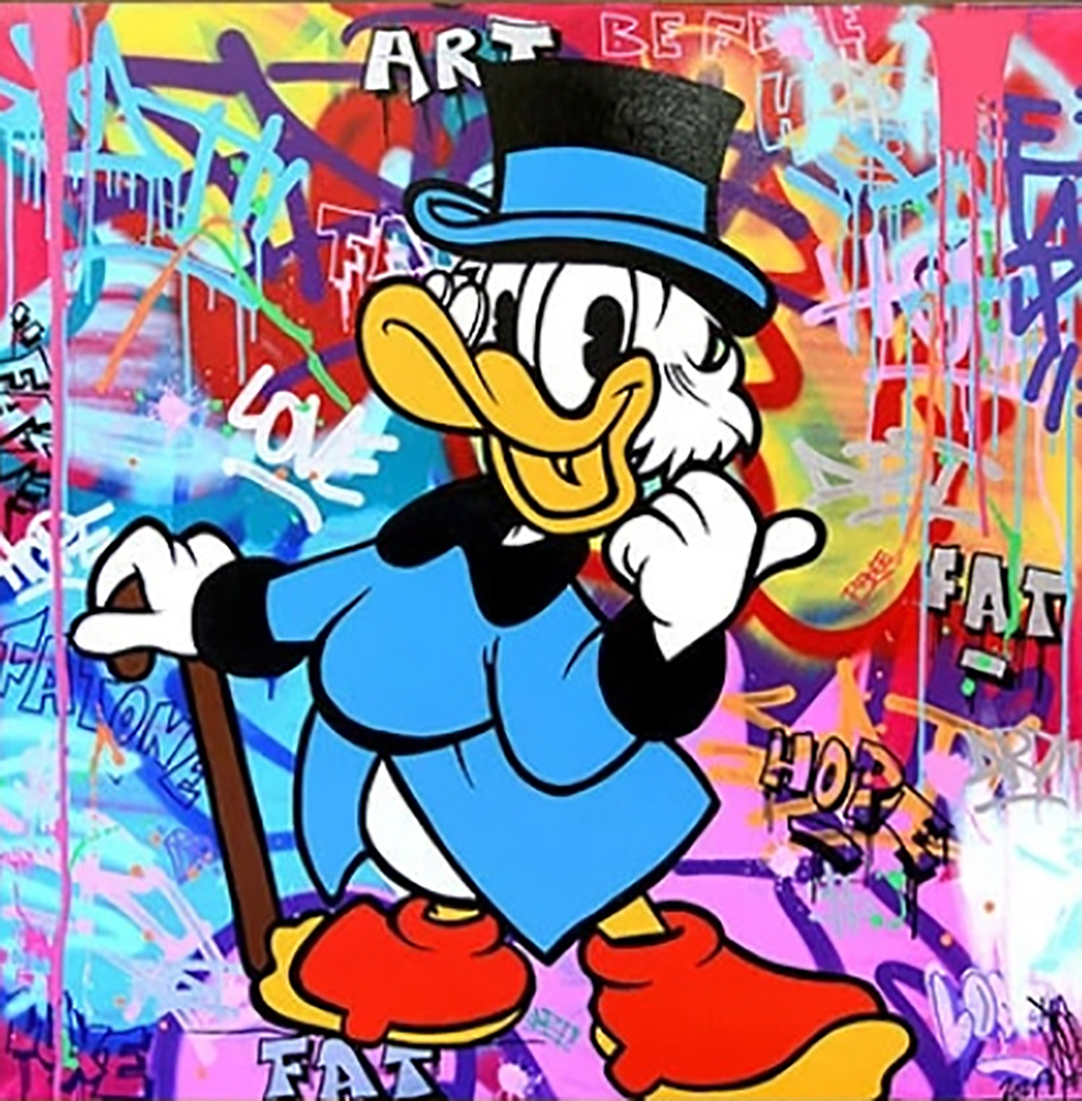 Comic Book Heroes Art - Scrooge McDuck - Scrooge McDuck Graffiti painting for sale Duck6