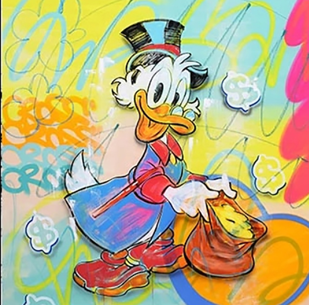 Comic Book Heroes Art - Scrooge McDuck - Scrooge McDuck Bag painting for sale Duck8