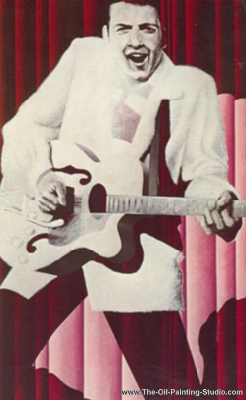 Pop and Rock Portraits - Rock - Eddie Cochran painting for sale Eddie1