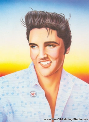 Pop and Rock Portraits - Pop - Elvis 1 painting for sale Elv1