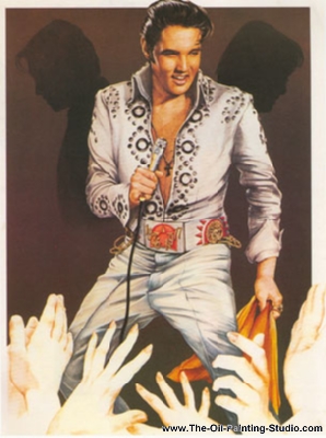 Pop and Rock Portraits - Pop - Elvis 11 painting for sale Elv11