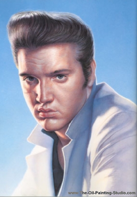 Pop and Rock Portraits - Pop - Elvis 12 painting for sale Elv12