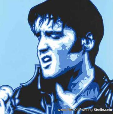 Pop and Rock Portraits - Pop - Elvis 10 painting for sale Elv14