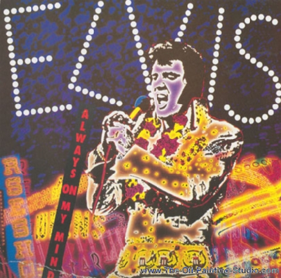 Pop and Rock Portraits - Pop - Elvis 7 painting for sale Elv7