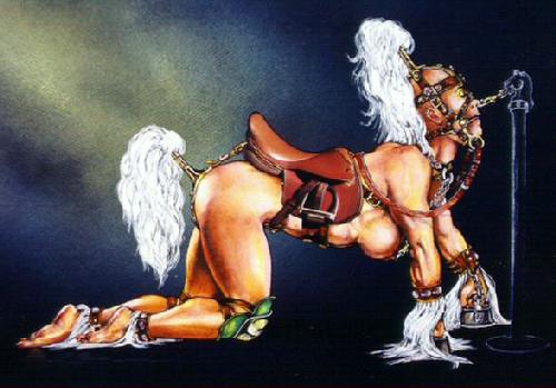 Erotic Art - Fantasy Art - Pony painting for sale Ero32