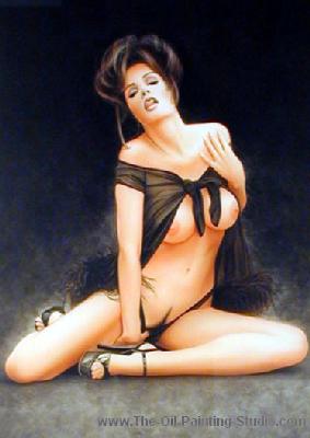 Erotic Art - Pinup - Voloptuous painting for sale Ero40