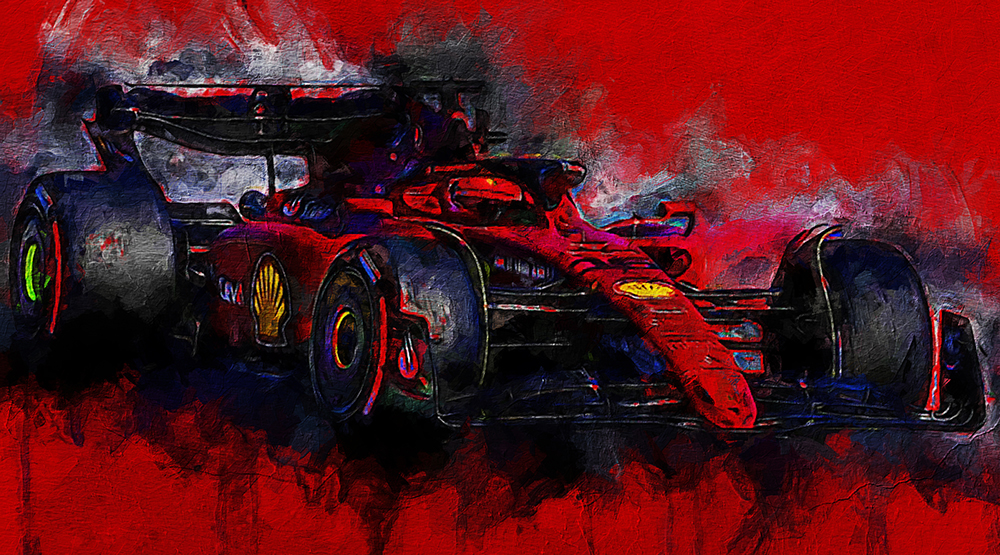 Sports Art - Motor Racing - Ferrari F1 painting for sale F1racing5