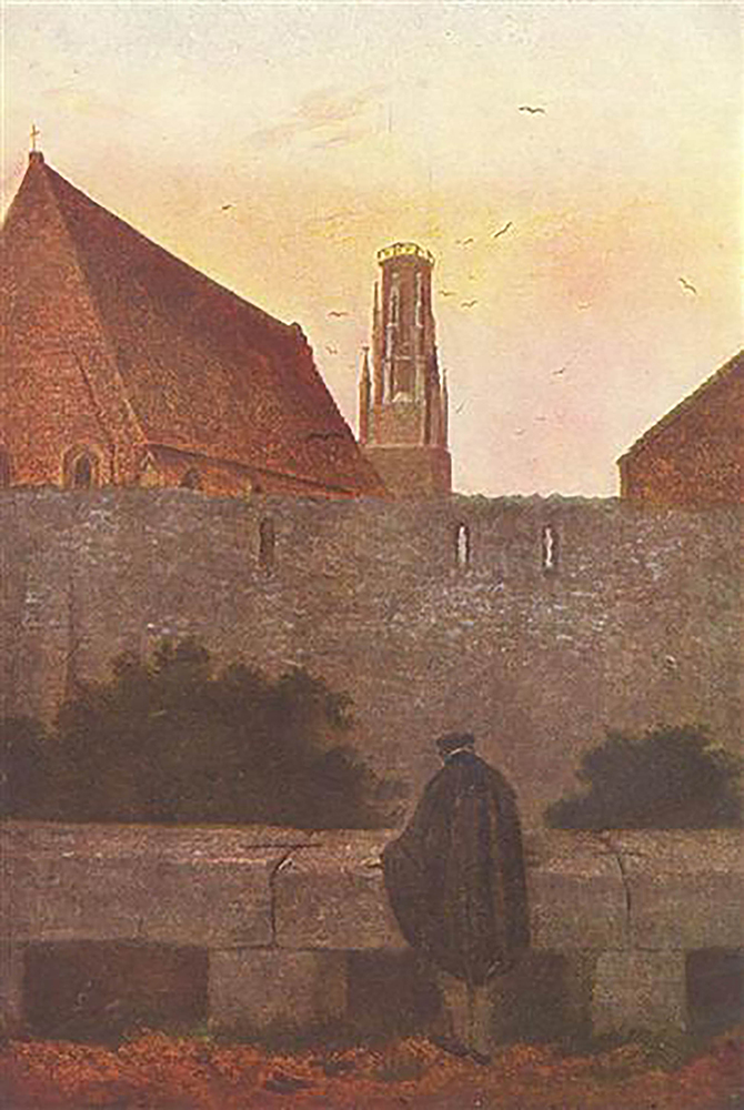 Caspar David Friedrich By the Townwall oil painting reproduction