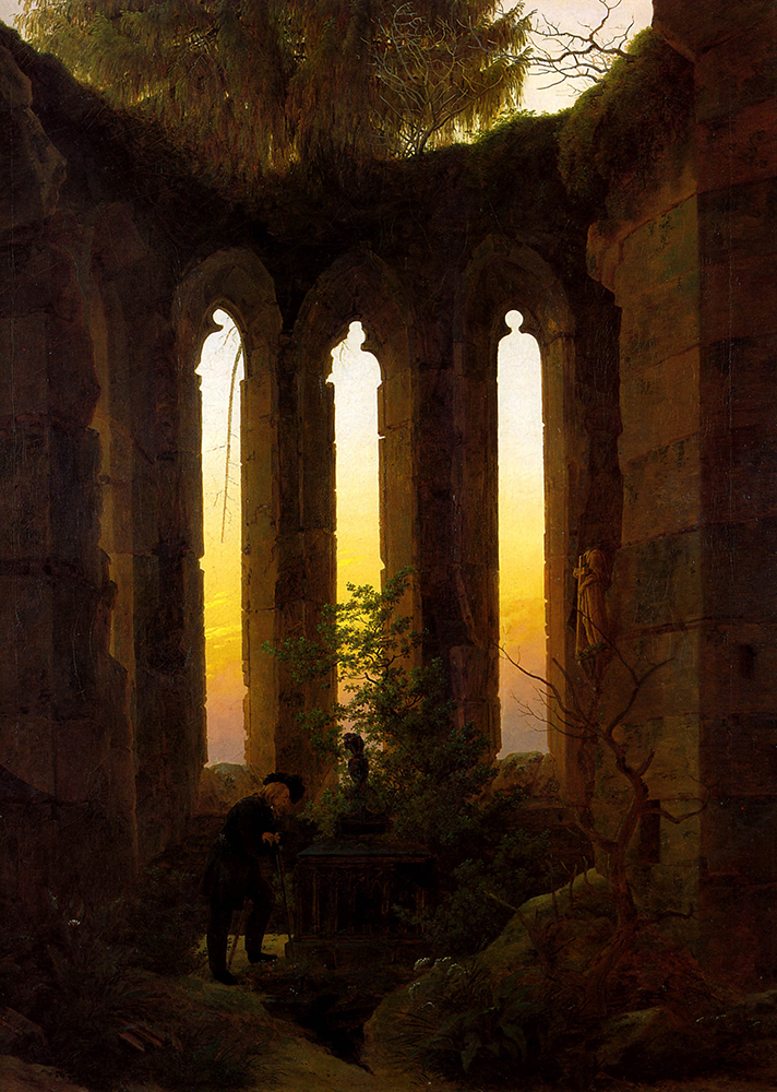 Caspar David Friedrich L'Entree du cimetiere  oil painting reproduction