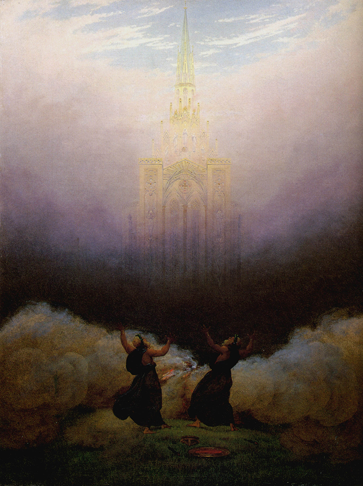 Caspar David Friedrich Vision de l'Eglise chretienne  oil painting reproduction