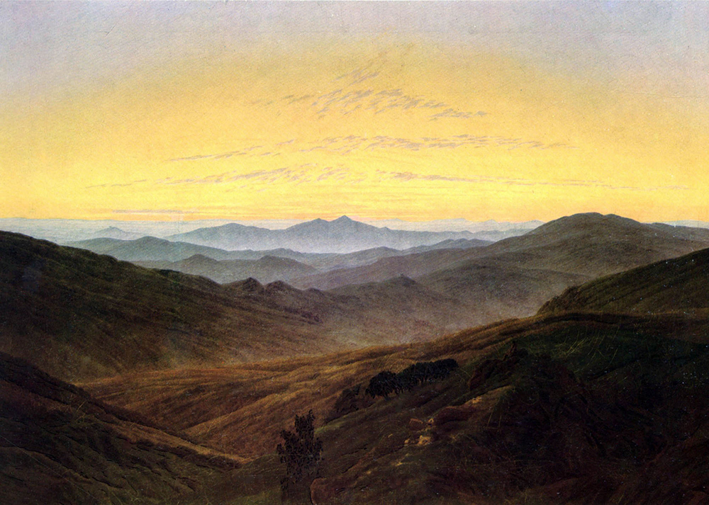 Caspar David Friedrich The Riesengebirge (1830-35)  oil painting reproduction