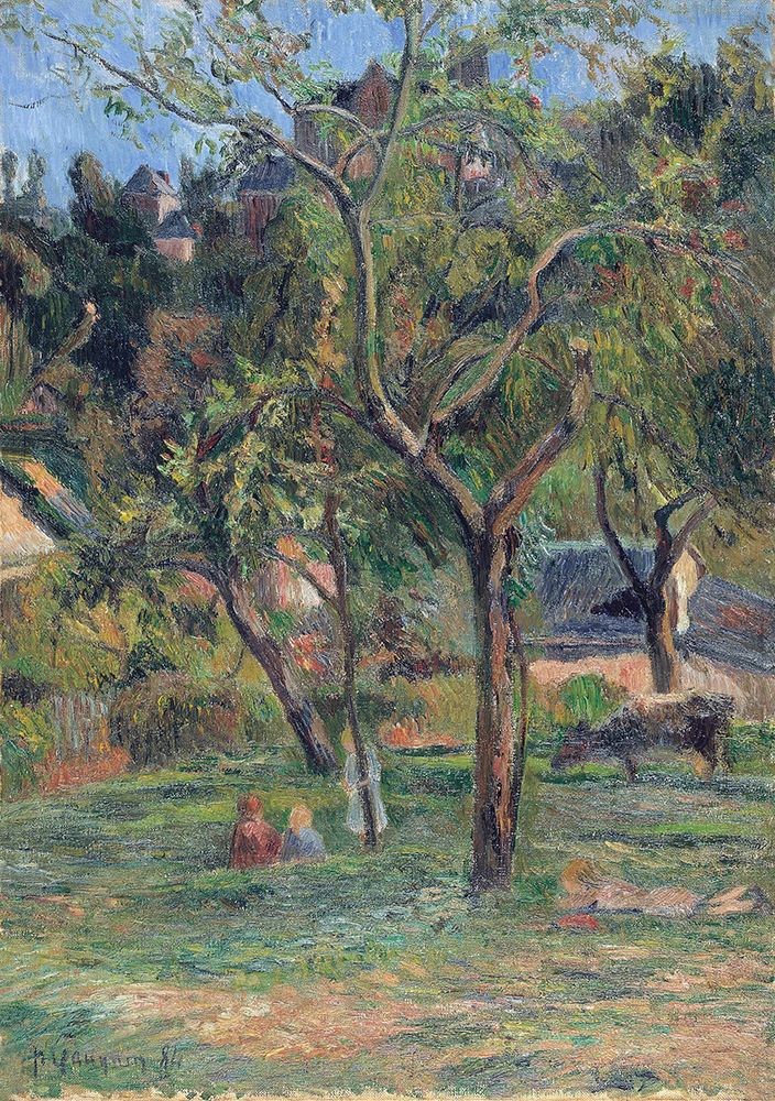 Paul Gauguin An Orchard under the Church of Bihorel, 1884 oil painting reproduction