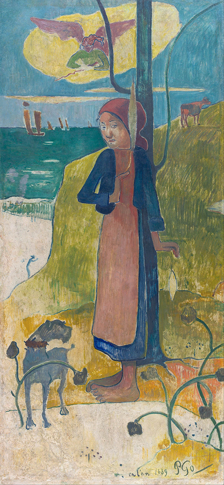 Paul Gauguin Breton Girl Spinning, 1889 oil painting reproduction