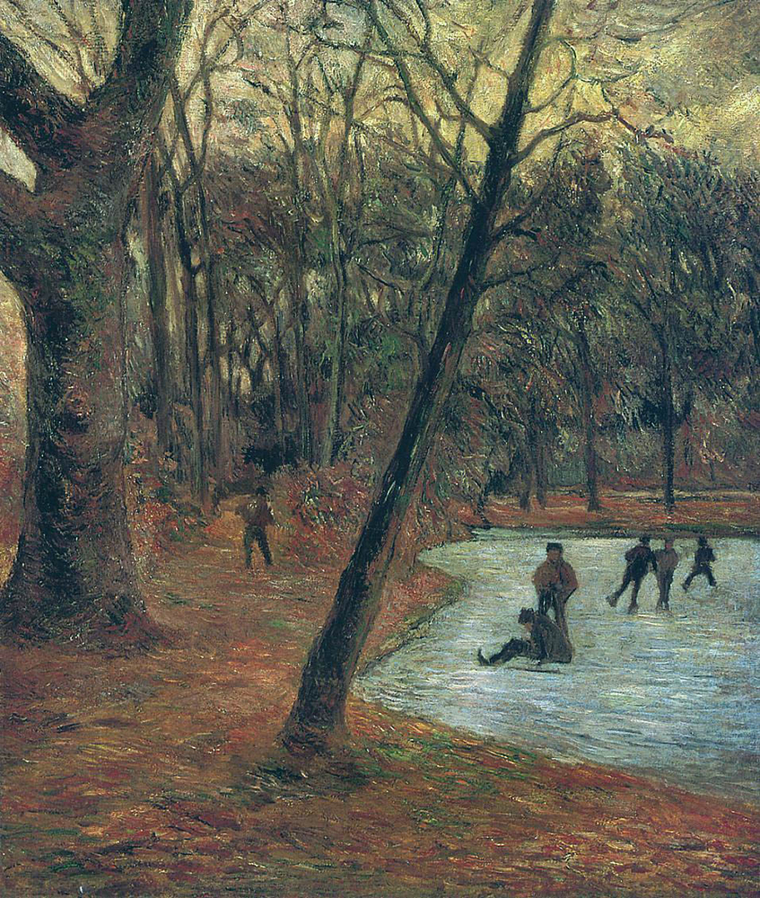 Paul Gauguin Skaters in Fredericksberg Park, 1884 oil painting reproduction