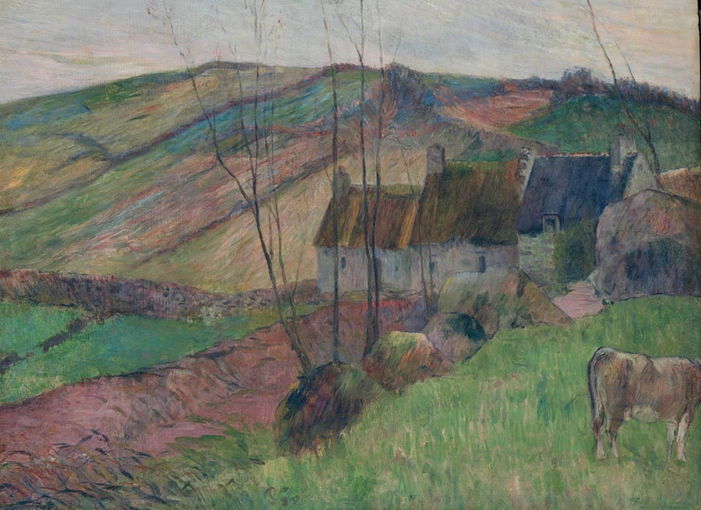 Paul Gauguin Cabins on the Slop of the Mountain of Sainte-Marguerite, 1888 oil painting reproduction