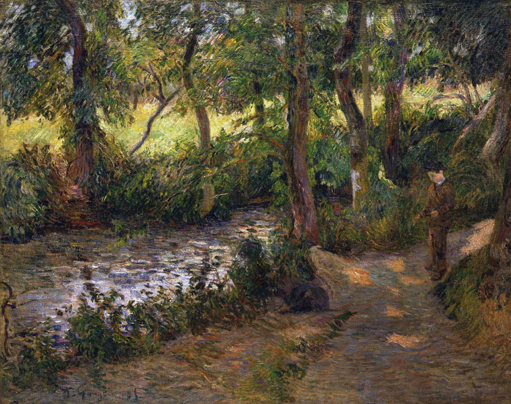 Paul Gauguin Clovis by a Stream, 1885 oil painting reproduction