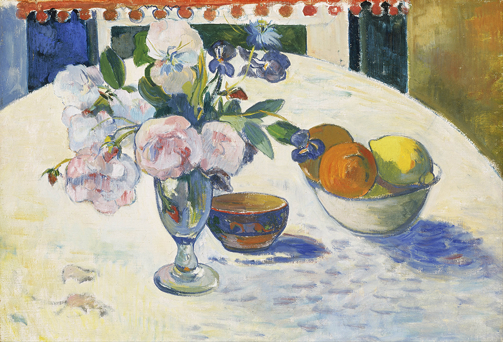 Paul Gauguin Flowers and a Bowl of Fruit on a Table, 1894 oil painting reproduction