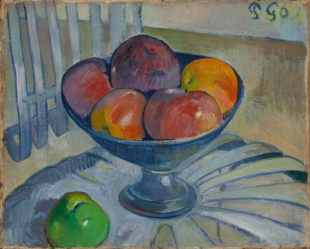 Paul Gauguin Fruit Dish on a Garden Chair, 1890 oil painting reproduction