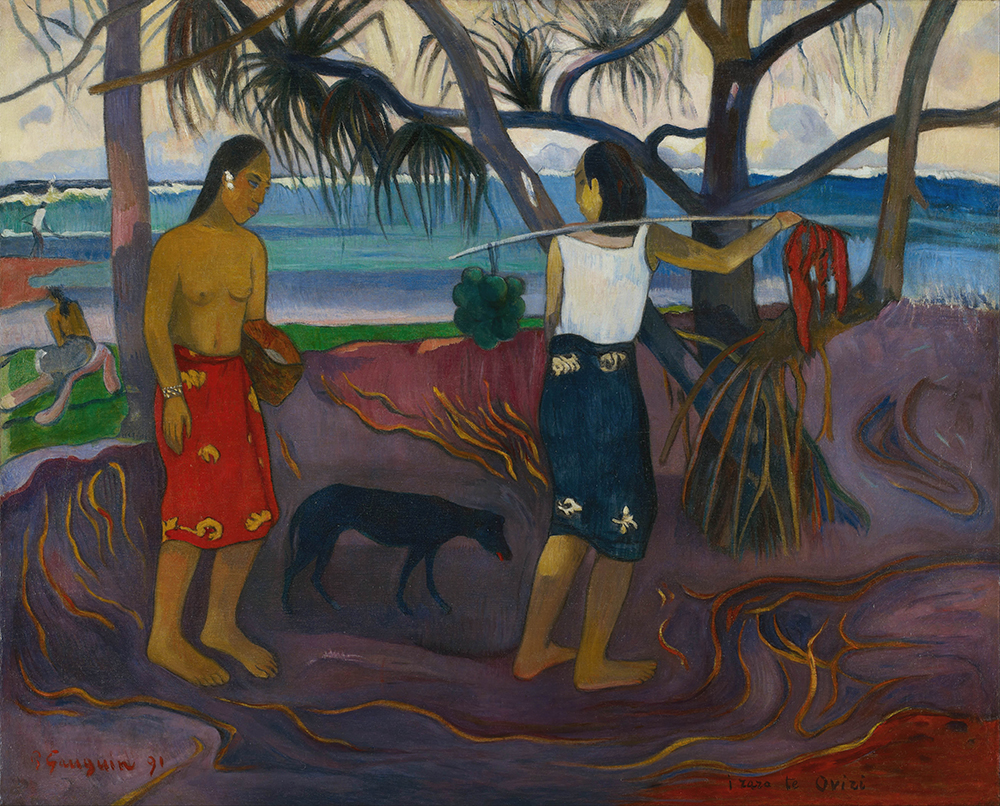 Paul Gauguin I Raro Te Oviri (Under the Pandanus), 1891 oil painting reproduction