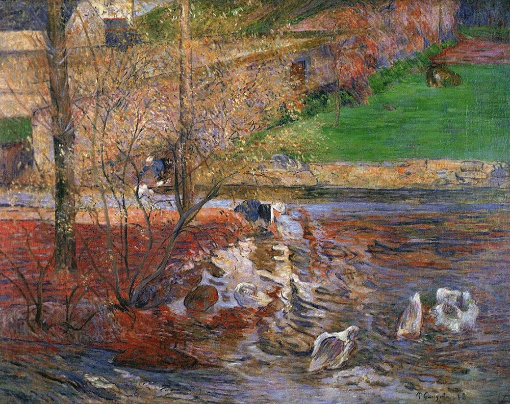 Paul Gauguin Landscape with Geese, 1888 oil painting reproduction