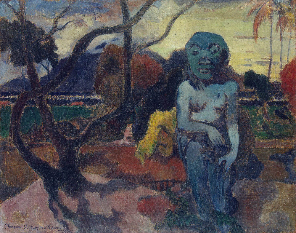 Paul Gauguin Rave Te Hiti Aamu (The Idol), 1898 oil painting reproduction