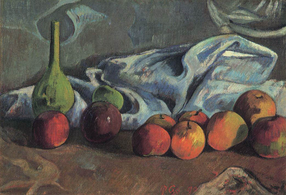 Paul Gauguin Still Life with Apples and Green Vase, 1890 oil painting reproduction