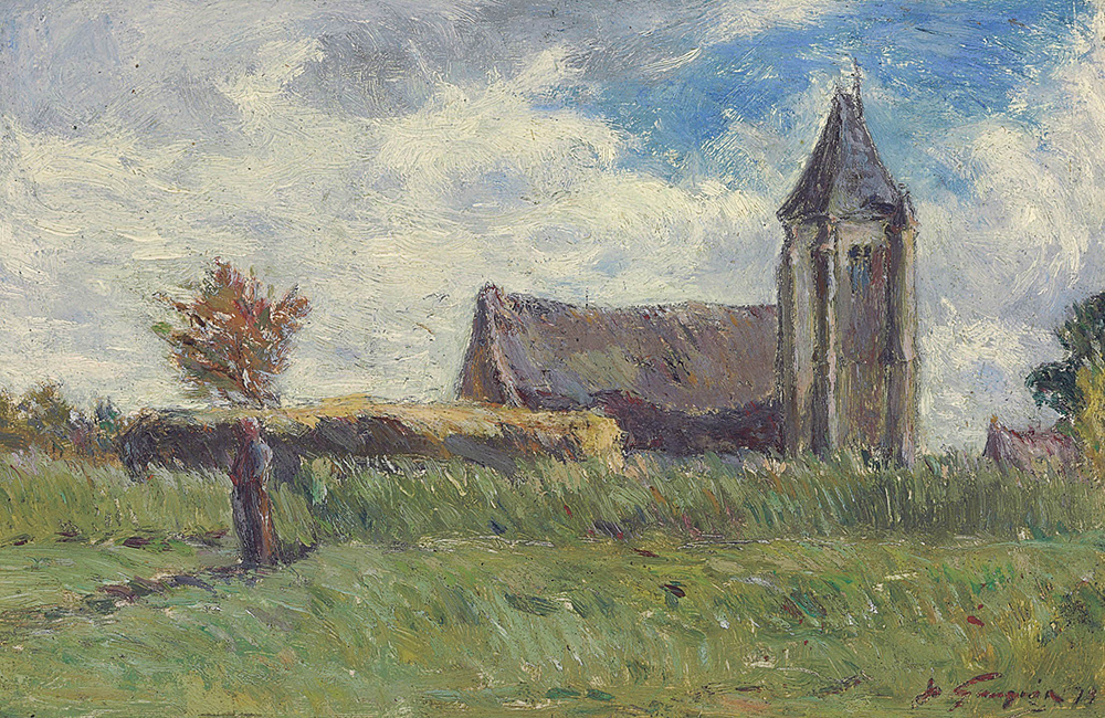 Paul Gauguin The Church in a Country, 1879 oil painting reproduction