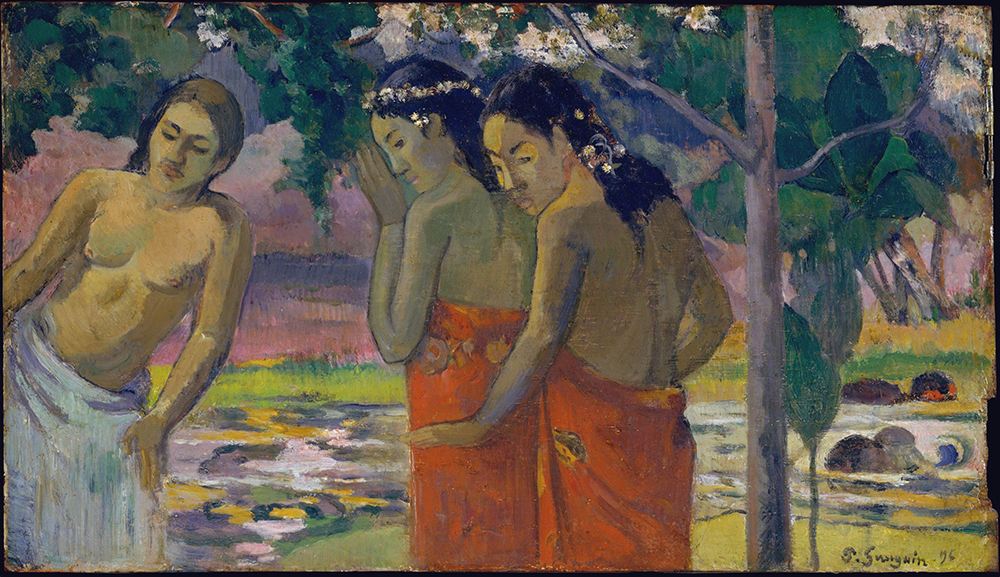 Paul Gauguin Three Tahitian Women, 1896 oil painting reproduction
