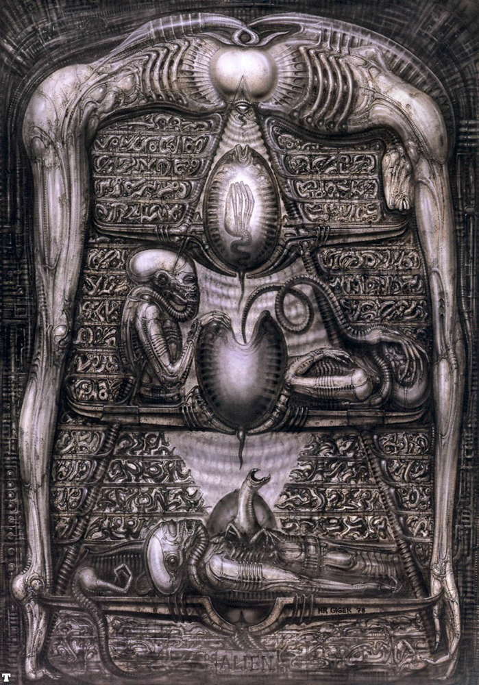 H.R. Giger Alien Hieroglyphics oil painting reproduction