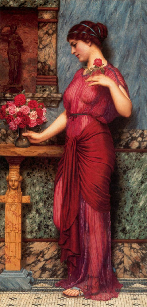 John William Godward An Offering to Venus oil painting reproduction